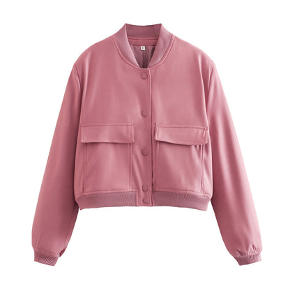 Bomber Jacket with Square Pockets