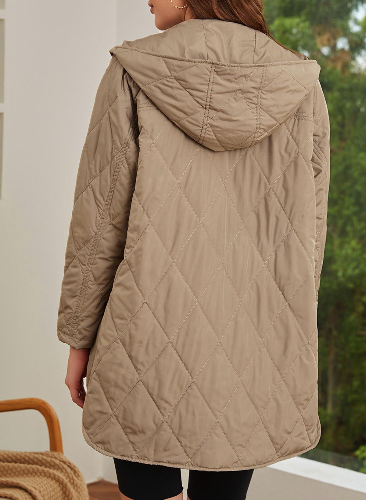 Oversized Padded Quilted Jacket with hood