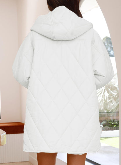 Oversized Padded Quilted Jacket with hood