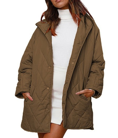 Oversized Padded Quilted Jacket with hood