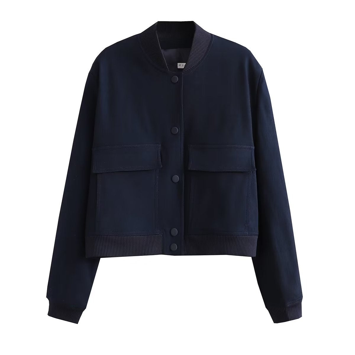 Bomber Jacket with Square Pockets