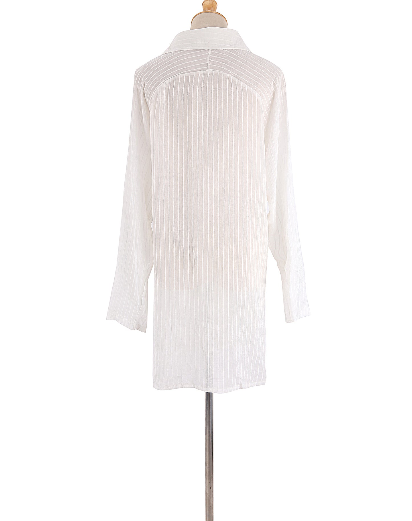 Belted Beach Shirt White