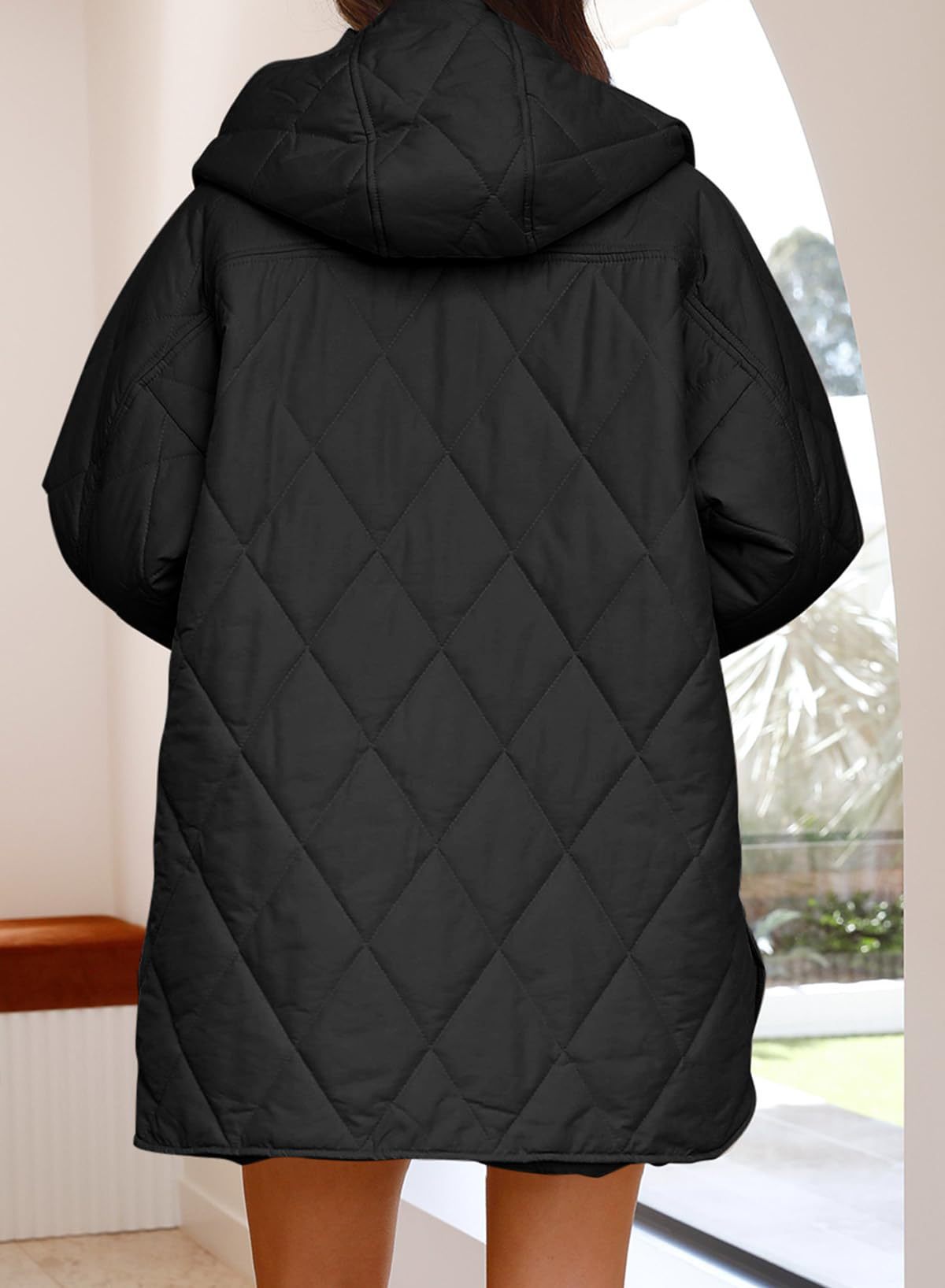 Oversized Padded Quilted Jacket with hood