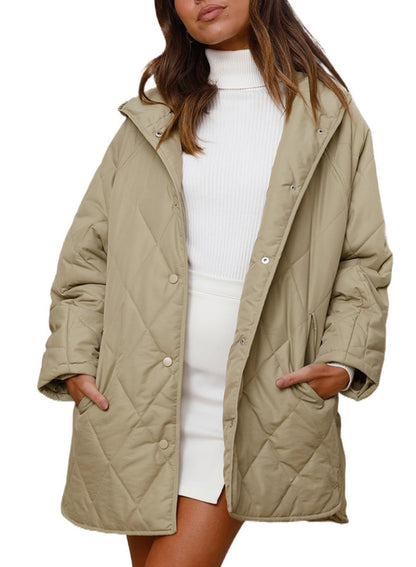 Oversized Padded Quilted Jacket with hood