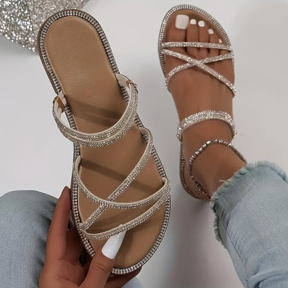 Rhinestone Embellished Slides