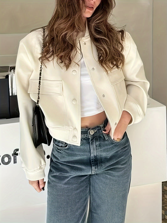 Bomber Jacket with Square Pockets