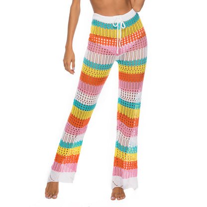 Multi-Colour Crochet Trousers