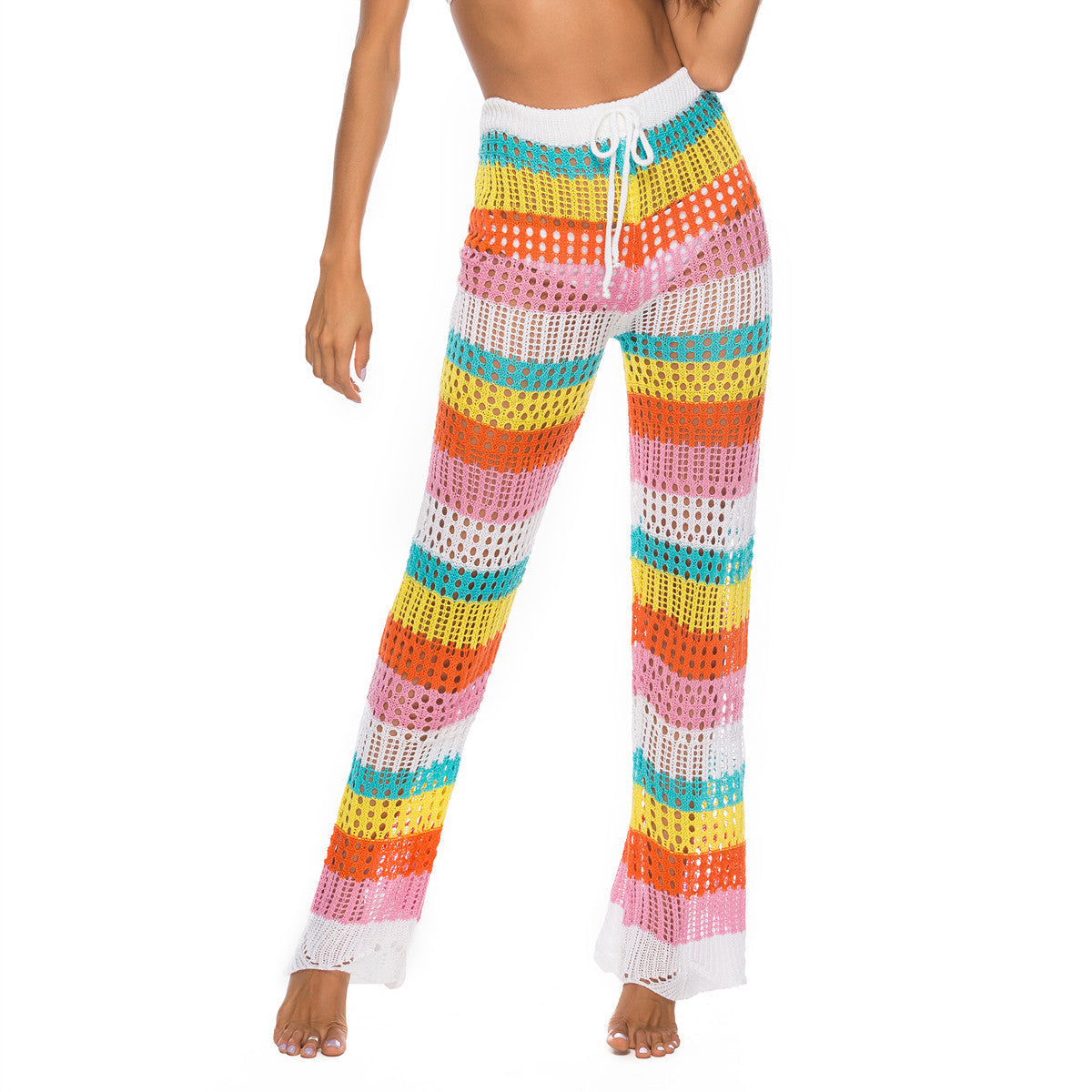 Multi-Colour Crochet Trousers