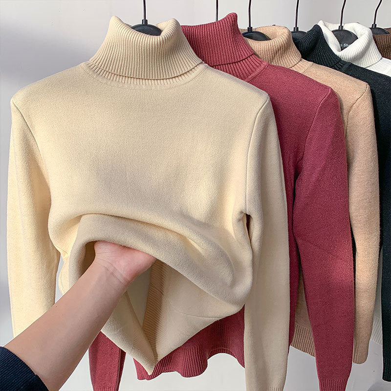 Turtle Neck Fleece Lined Sweater