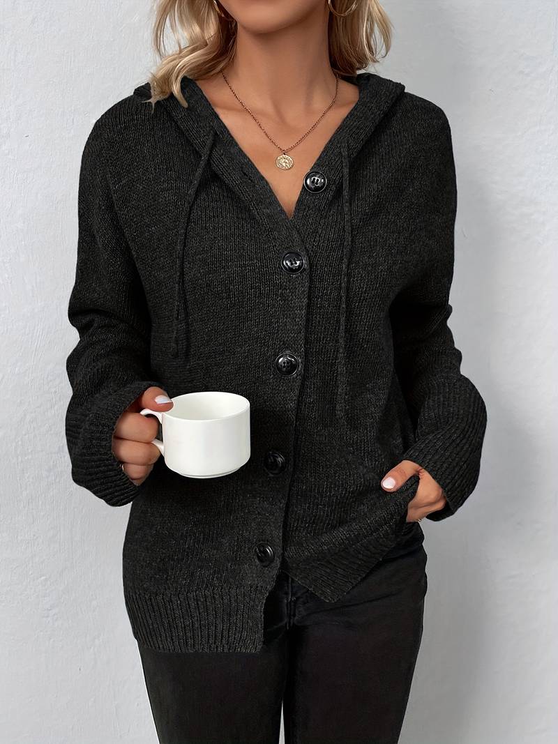 Hooded Knit Cardigan