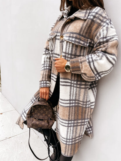 Plaid Long Coat