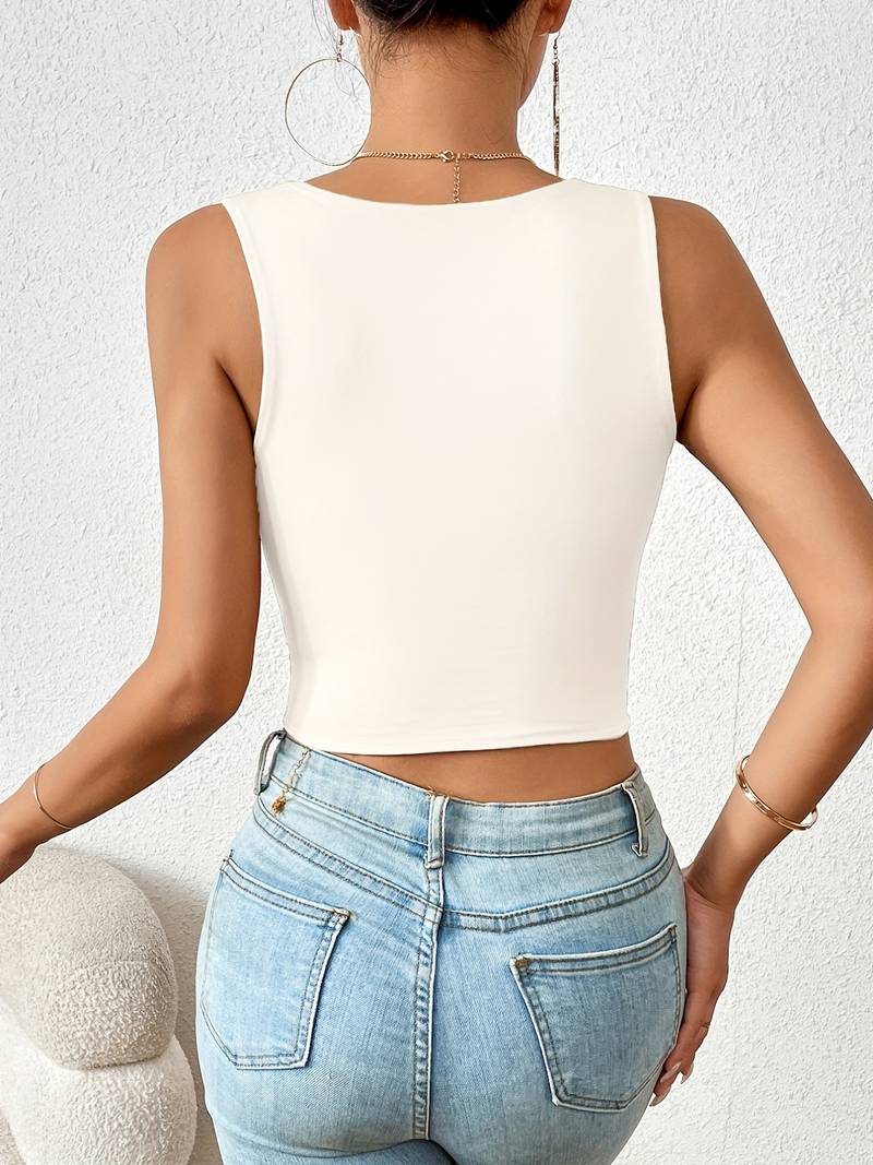 Square neck tank top