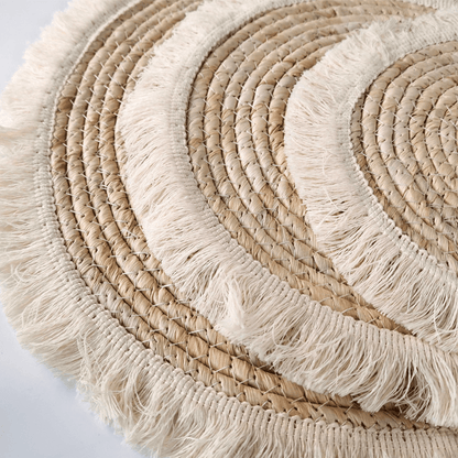 Boho Tassel Straw Placemats