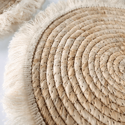 Boho Tassel Straw Placemats