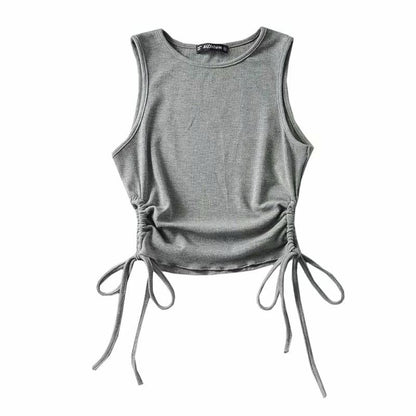 Drawstring Sleeveless Tank Top