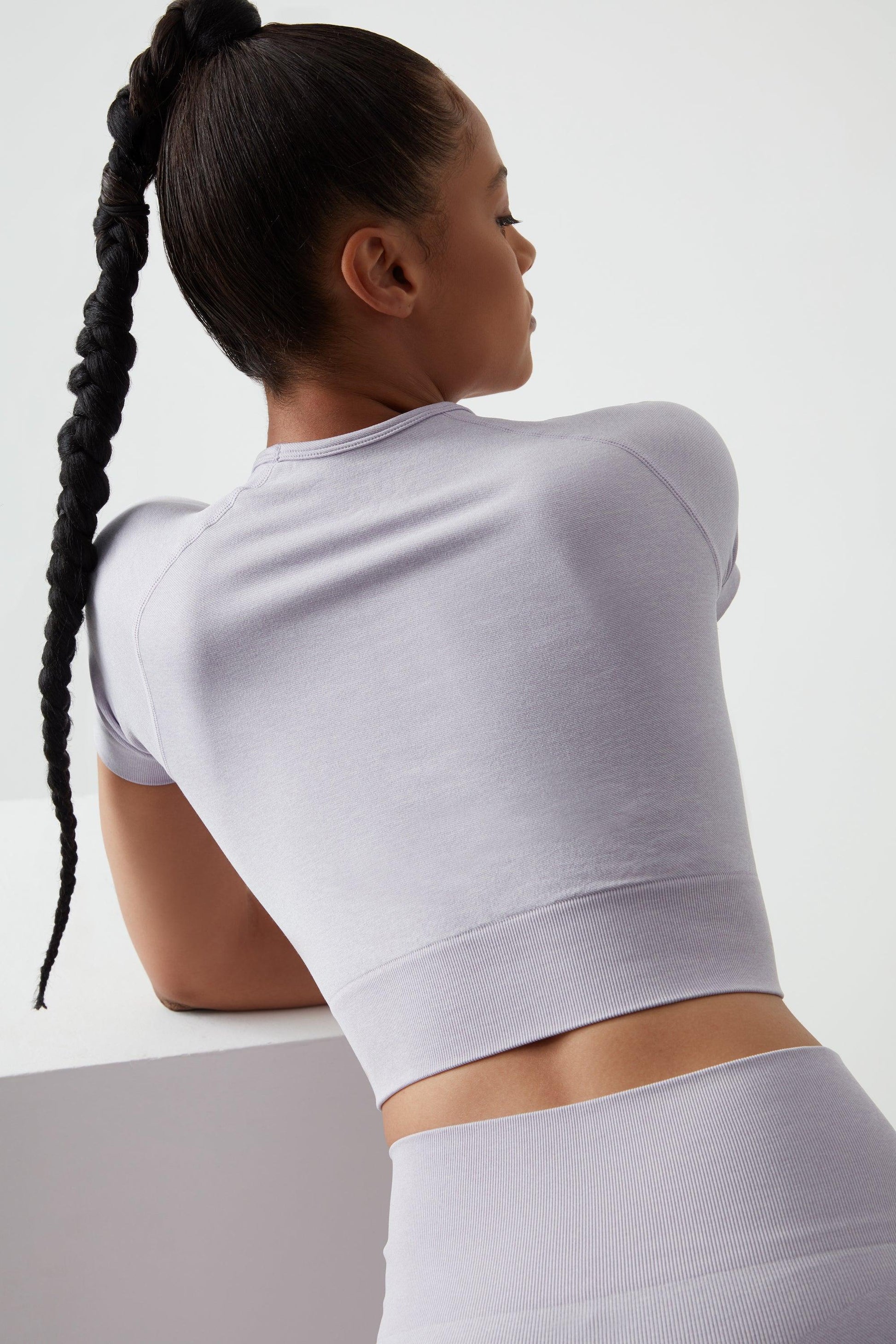 Seamless Crop Top Lilac - JOGGR