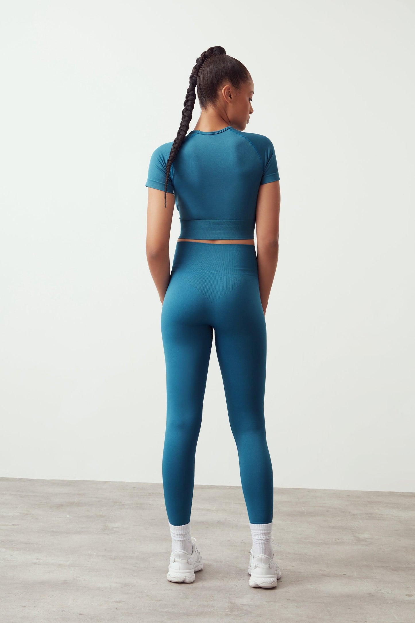 Seamless Full Length Leggings Blue - JOGGR