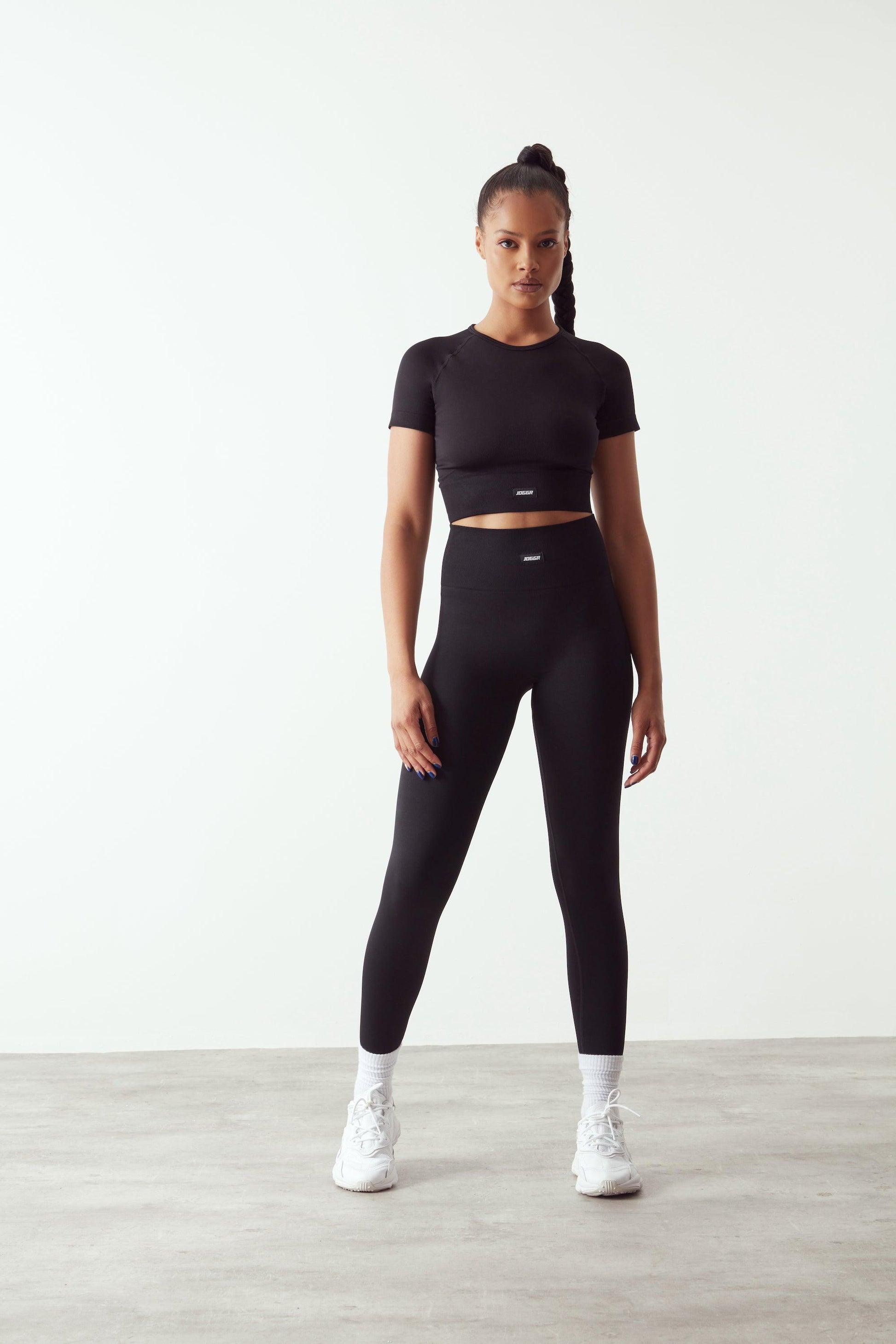 Seamless Full Length Leggings Black - JOGGR