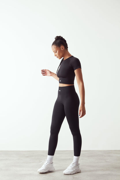 Seamless Full Length Leggings Black - JOGGR