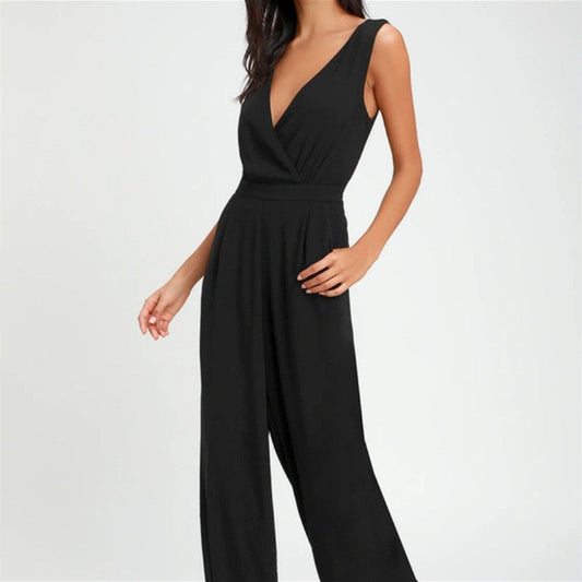 Deep V Jumpsuit