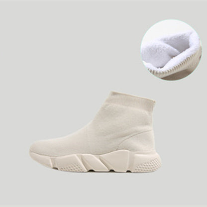 Knit sock style trainers