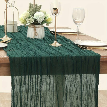 Green table runner