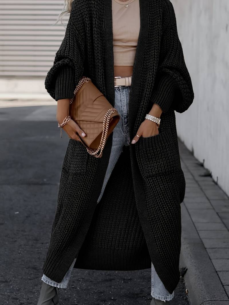 Open Front Long Cardigan