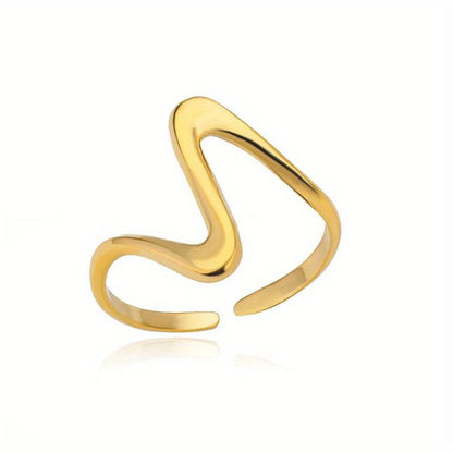 Gold Plated Wave Ring