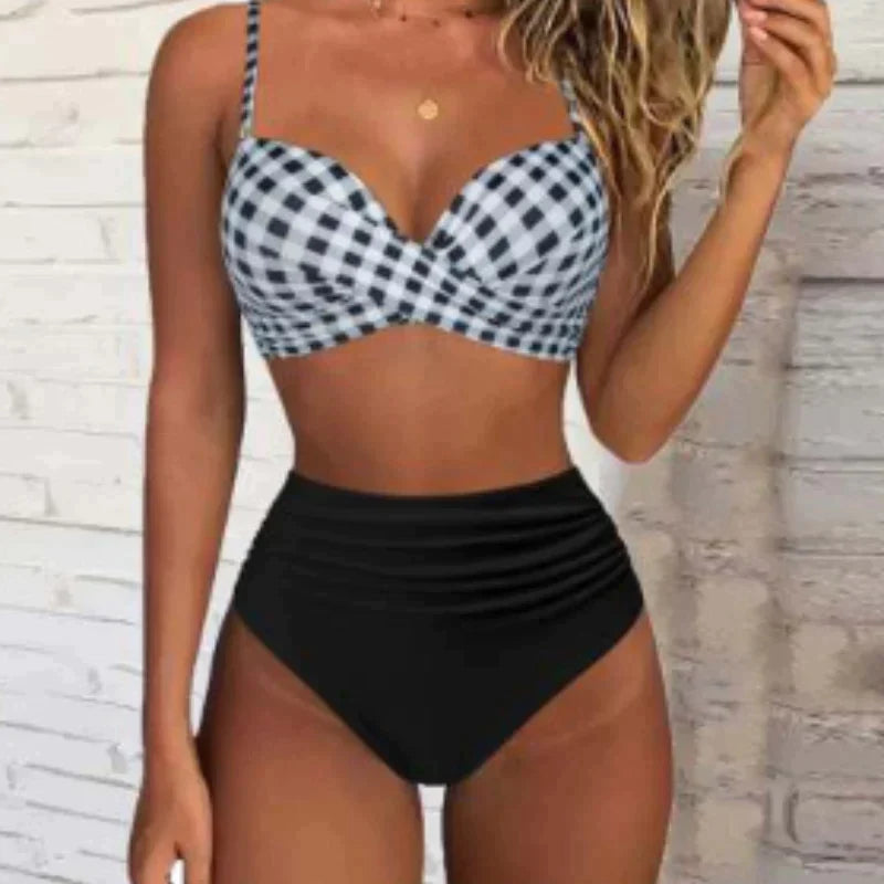 High waisted bikini set