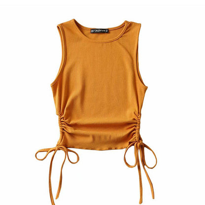 Drawstring Sleeveless Tank Top