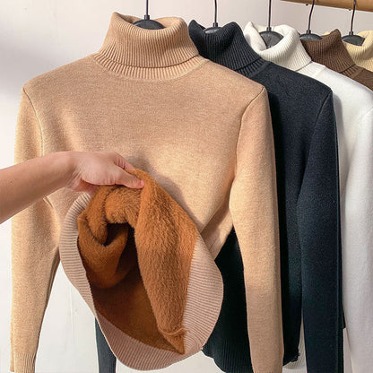 Turtle Neck Fleece Lined Sweater