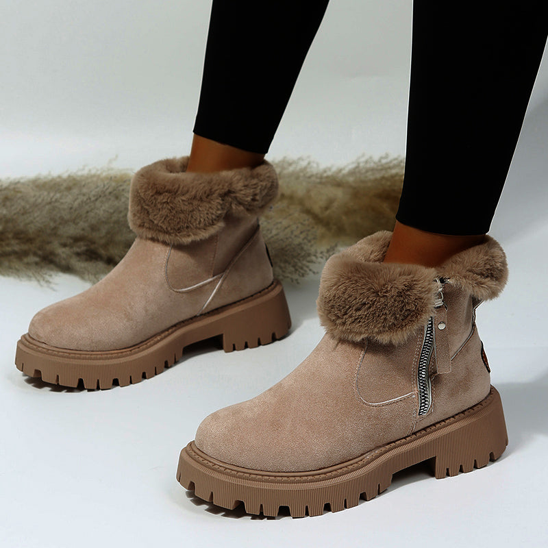 Faux Suede Ankle Boots