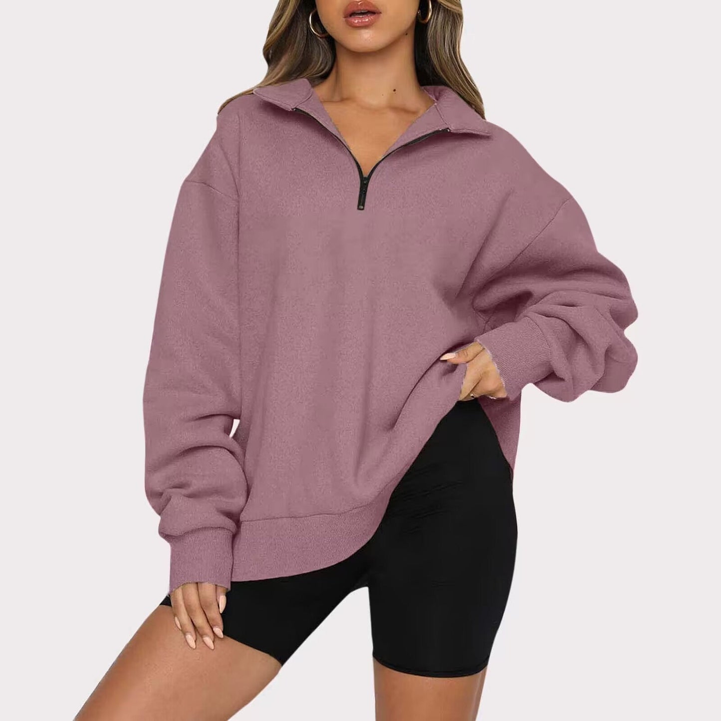 Zip Collar Sweatshirt