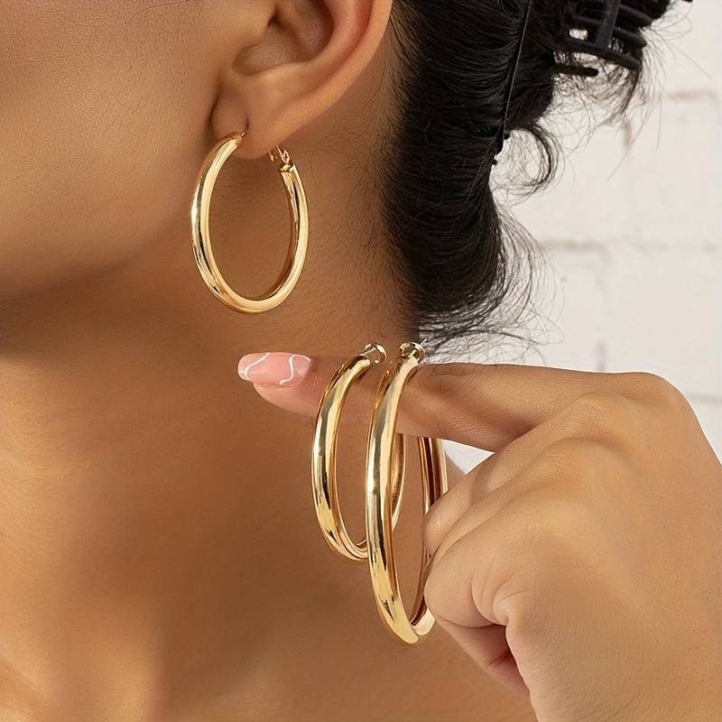 Set of 6 Hoop Earrings