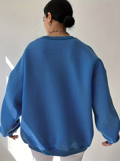 Blue Oversized Sweatshirt