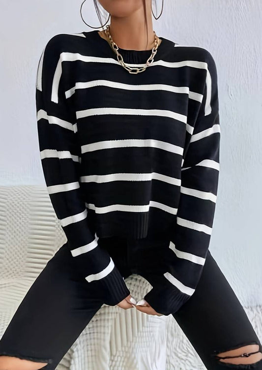 Striped Crew Neck Sweater