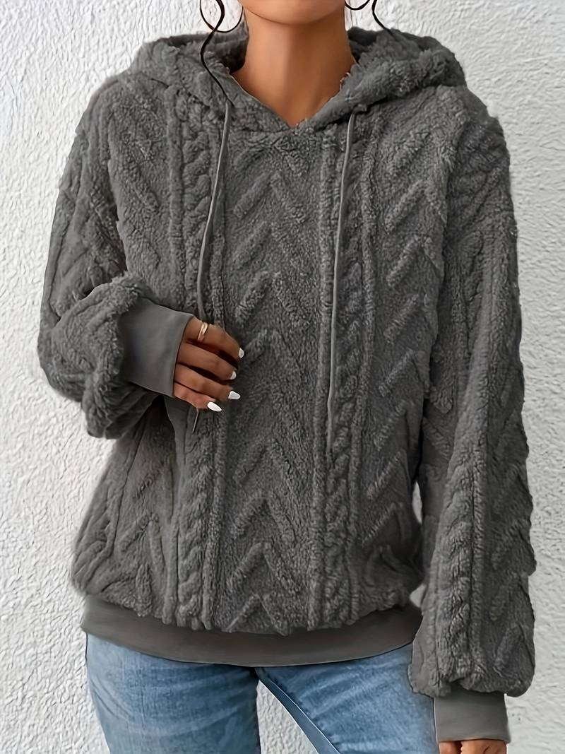 Plush Textured Hoodie