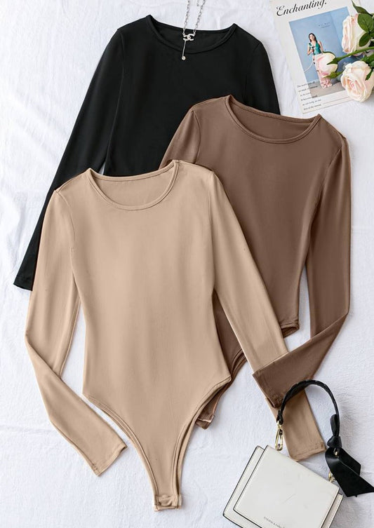 Crew Neck Bodysuit 3 Pack