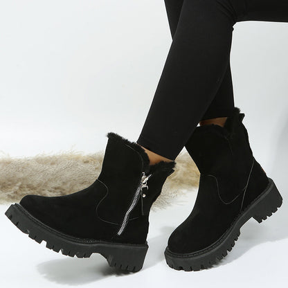 Faux Suede Ankle Boots