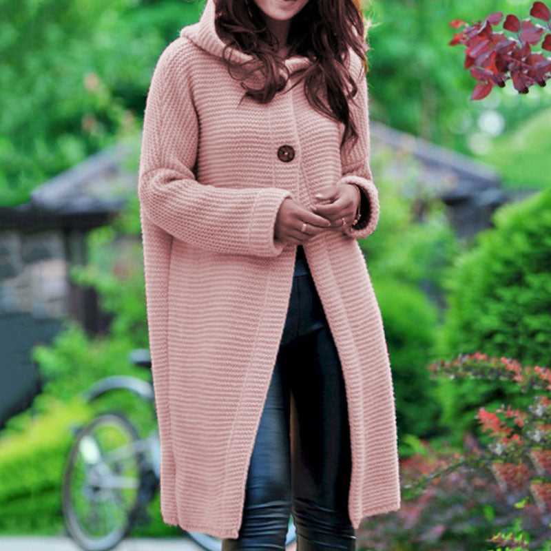 Hooded Knit Cardigan