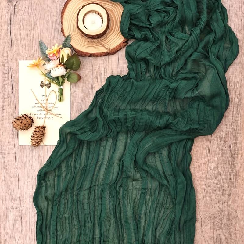 Green table runner