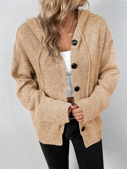 Hooded Knit Cardigan