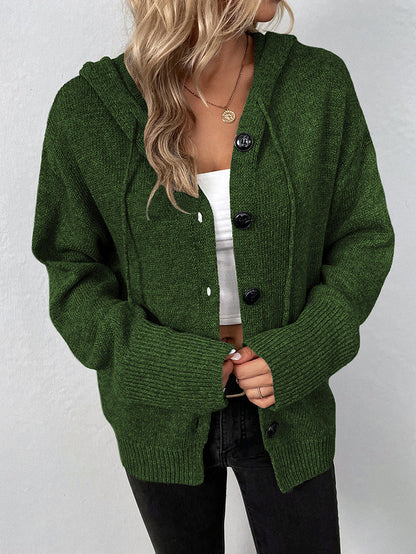 Hooded Knit Cardigan