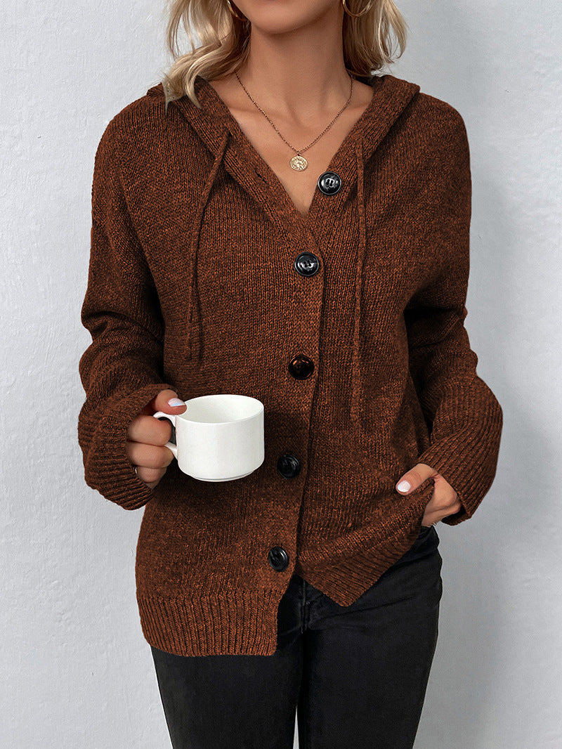 Hooded Knit Cardigan