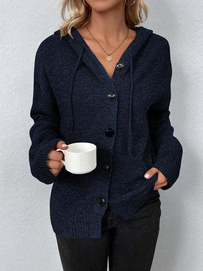 Hooded Knit Cardigan