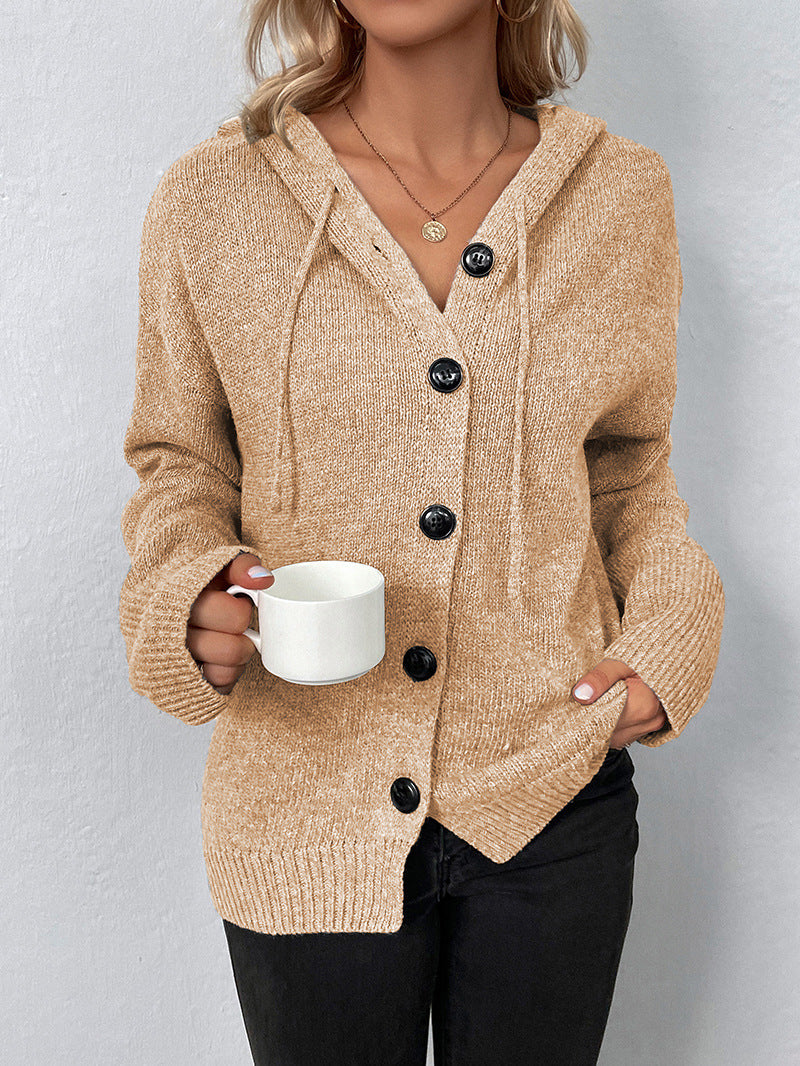 Hooded Knit Cardigan