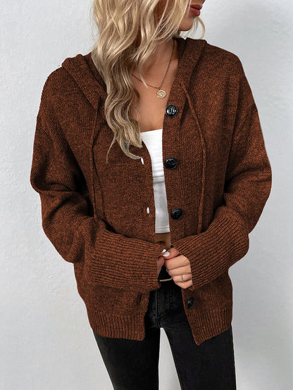 Hooded Knit Cardigan