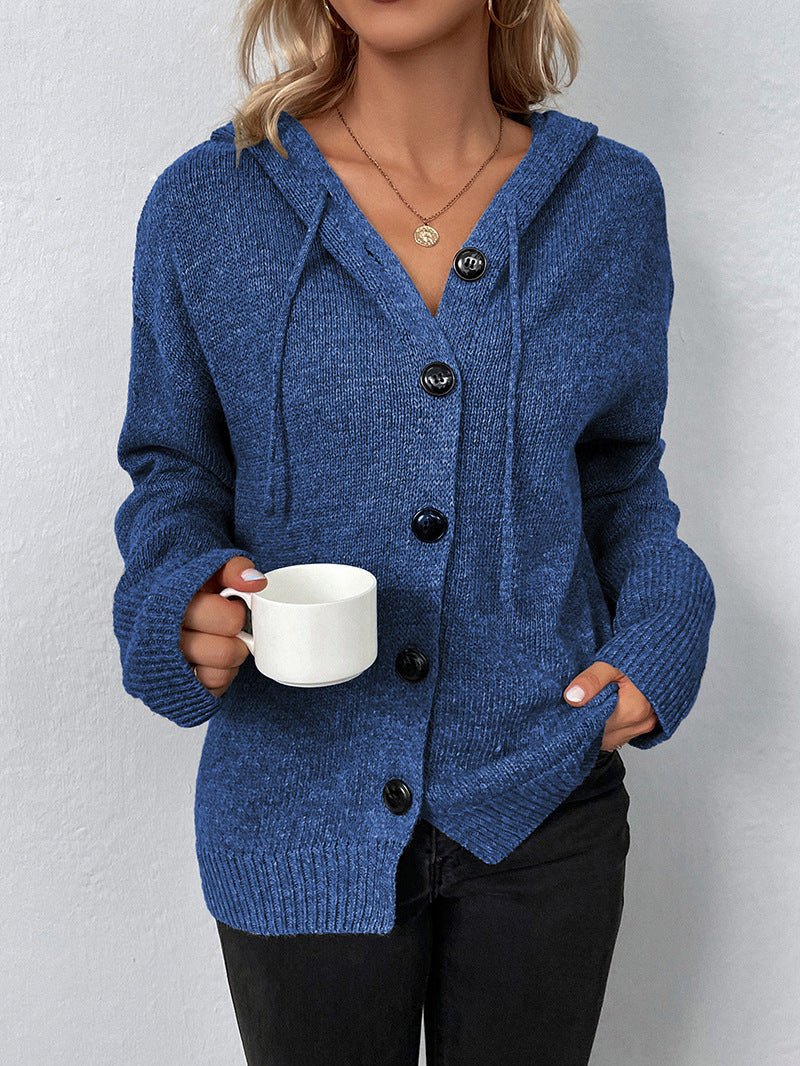 Hooded Knit Cardigan