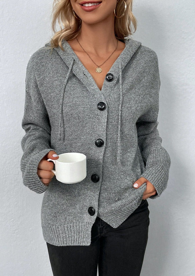 Hooded Knit Cardigan