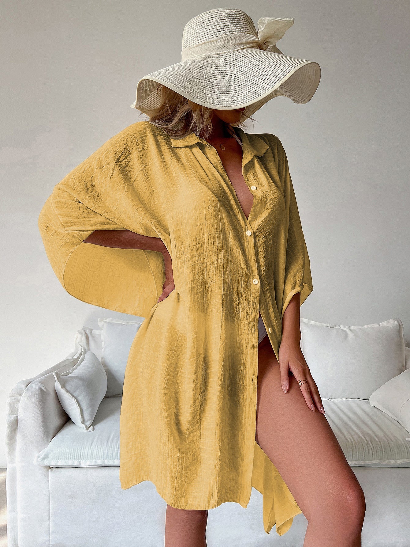 Oversized Batwing Beach Shirt